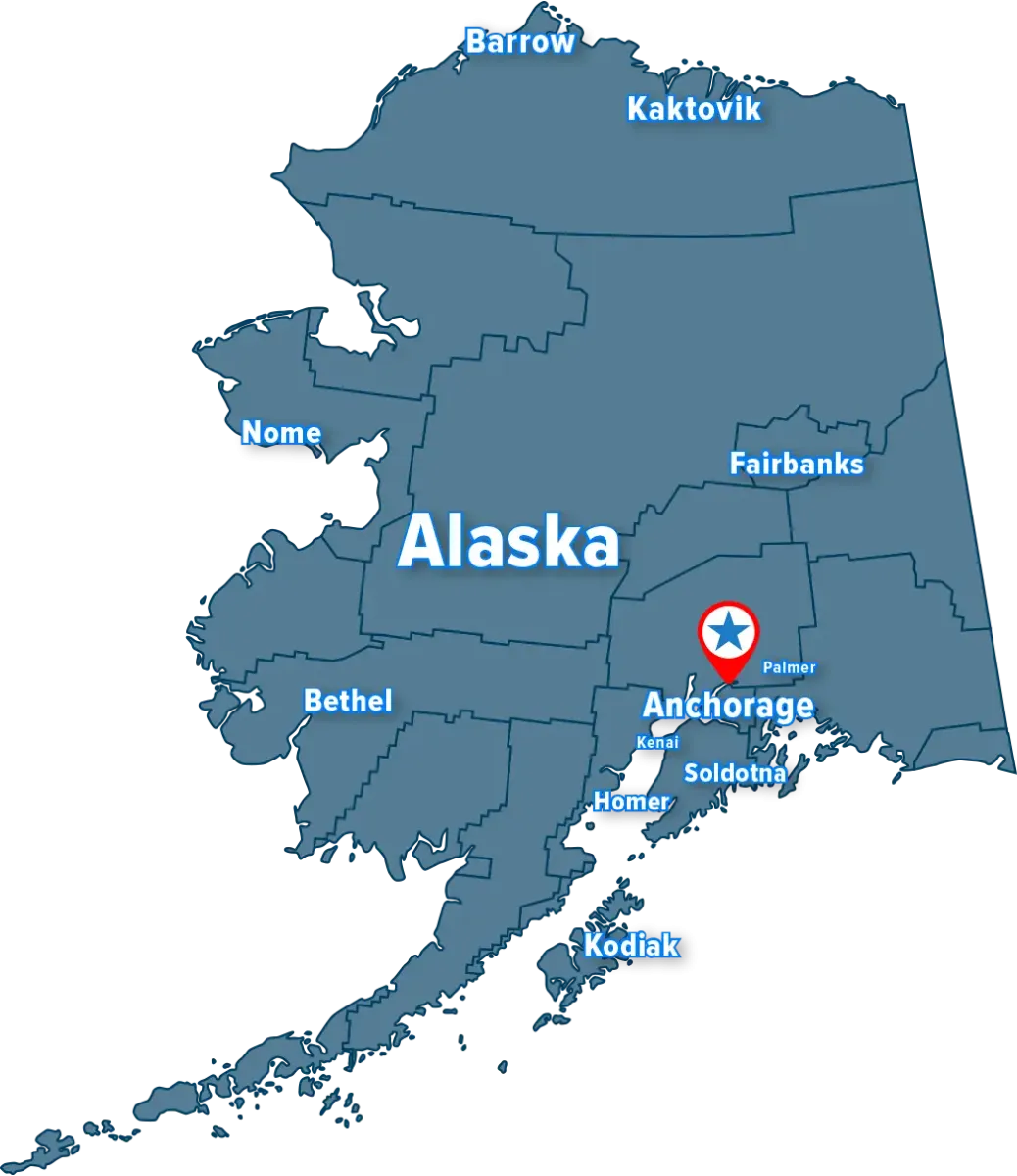 Service Area Map Anchorage, AK