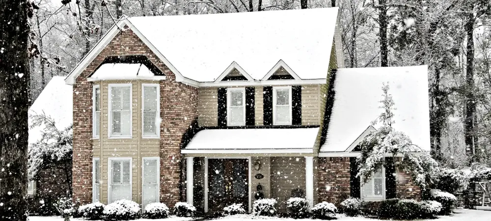 House Covered in Snow